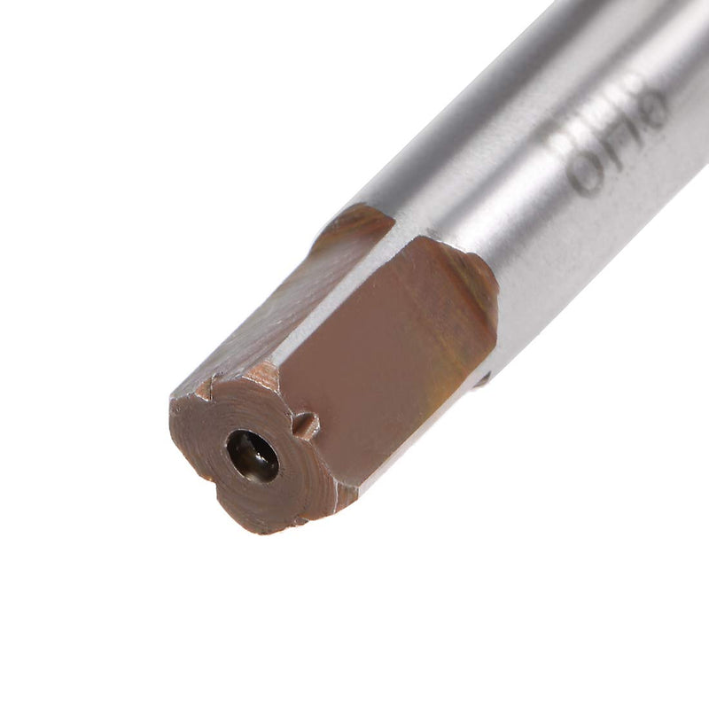 sourcing map Direct Shank H8 Tension Reamer 8 mm Cutting dia 6 Flutes Hand Milling 8mm