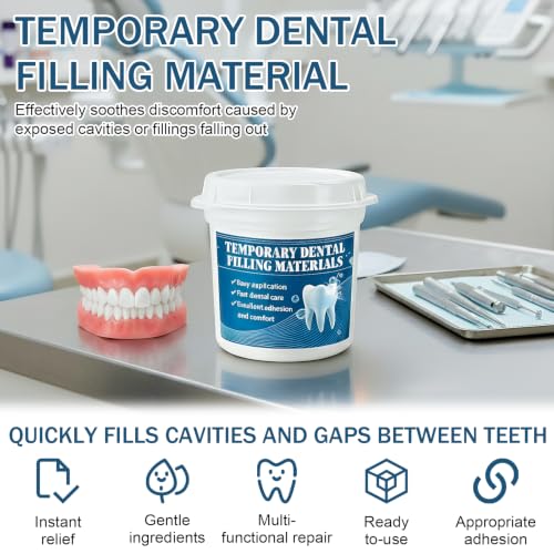 Temporary Dental Filling Material, Tooth Repair and Pain Relief, Self-Hardening Temporary Teeth Filling, Ensure Emergency Care for Teeth, Easy to Use, 15g