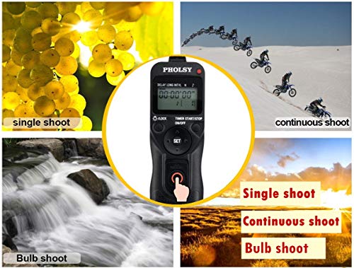 PHOLSY N8 Timer Remote Control Cable with Intervalometer for Nikon N8 for Nikon