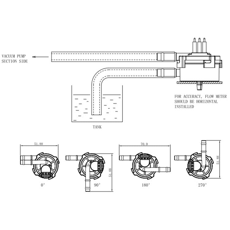 [Australia - AusPower] - FM-HL3012 Hall Effect Flow Sensor with Micro Flow Range 100-700ml, 2pcs a Pack 