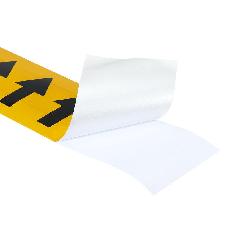 PATIKIL Directional Flow Arrow Tape 4" x65', Adhesive Pipe Identification Marking Stickers for Pipe Flow Labeling, Black on Yellow 4"x65'