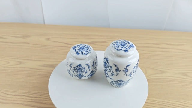 Small Urns for Human Ashes, Ceramic Memorial Mini Ashes Urns, Hold 5.5 Cubic Inches of Ashes, Beautiful Mini Sharing Funeral Urns with Exquisite Box (White) White&m
