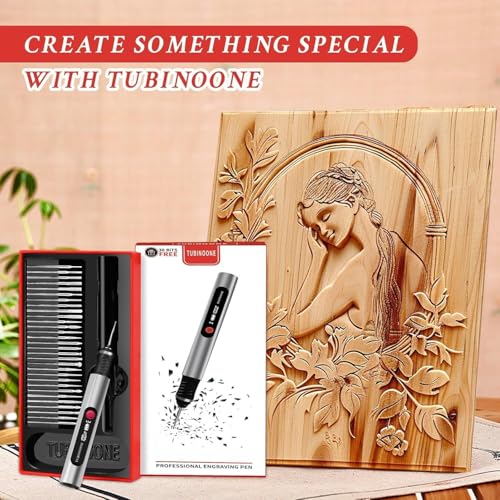 Engraving Pen, Ultimate Cordless Portable Engraver for Artists and DIY Enthusiasts – Engrave Over 50 Surfaces – Beginner Friendly – Rechargeable – Includes 30 Bits & Silver
