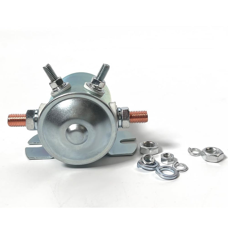 24059 12V Continuous Duty SPST Solenoid - Heavy Duty Insulated Starter Relay for Automotive, Marine & Industrial Applications