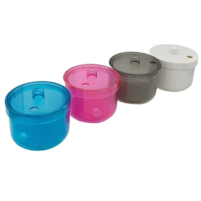 [Australia - AusPower] - Dental Burs Soak Box with Strainer, Bur Disinfection Box Dnetal Burs Holder Cleaner for Burs Cleaning, Soaking (Blue) Blue 
