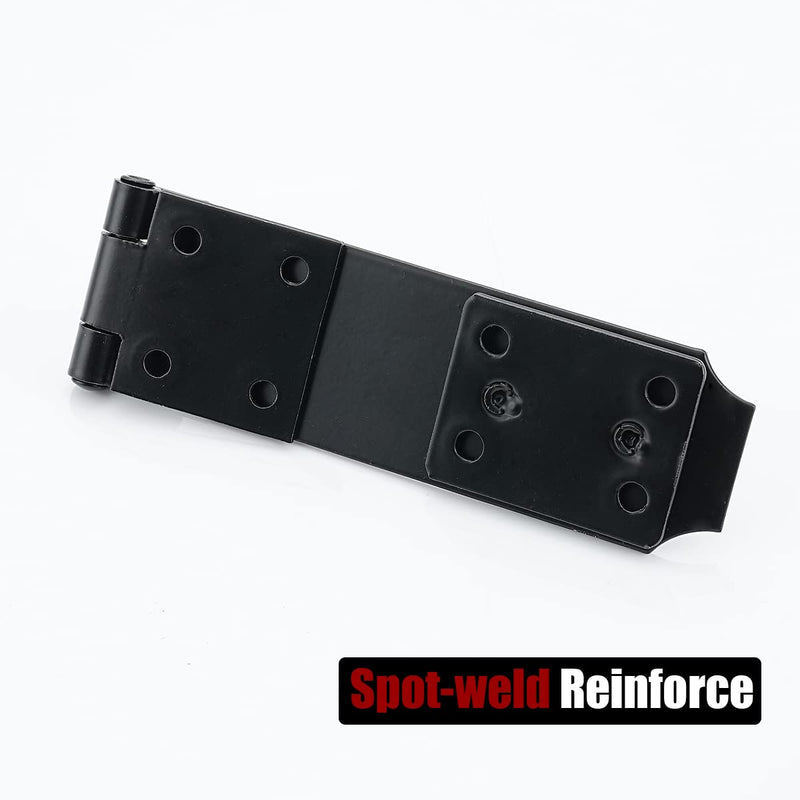 [Australia - AusPower] - JQK Door Hasp Latch Lock, 5 Inch 304 Stainless Steel Safety Packlock Clasp Thickness 1.9 mm, Matte Black 2 Pack, DL130-PB-P2 5Inch-Black 