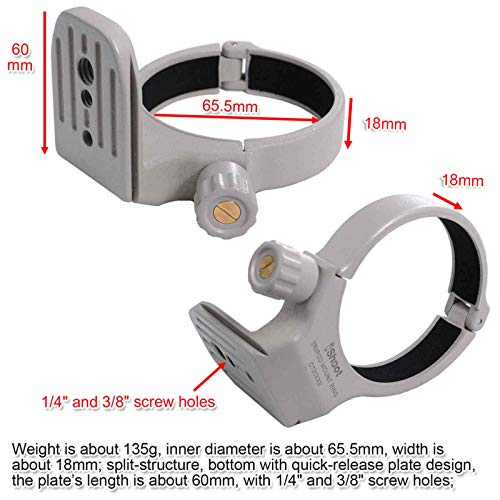 Lens Tripod Mount Ring for Canon EF 70-200mm f/4L (IS) USM, EF 400mm f/5.6 L USM, EF 80-200mm f/2.8L, Lens Collar Support Bracket with AS Fit Quick Release Plate for Tripod Ball Head of ARCA-SWISS Fit
