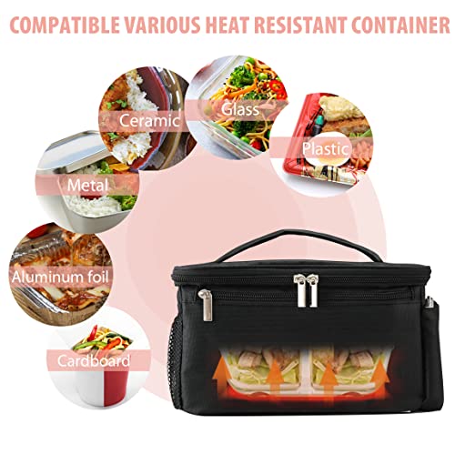 3-in-1 Portable Oven, 12V/24V Car Dual Use, Heated Lunch Box, Food Warmer, Safe & Convenient, Compatible with Containers, 11" x 8" x 4"