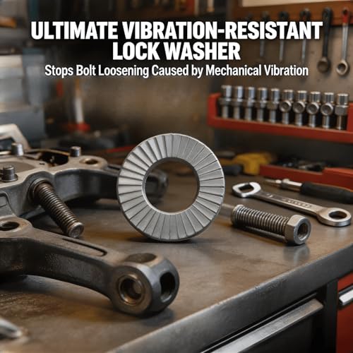 20-piece M8 wedge lock washers, anti-loose shakeproof bolt washers for automotive applications, Generic brand