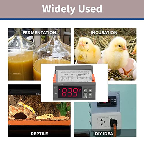 [Australia - AusPower] - Temperature Controller -1000 Cooling and Heating Digital Thermostat with Sensor Refrigerator and Fermenter(AC110~220V) 