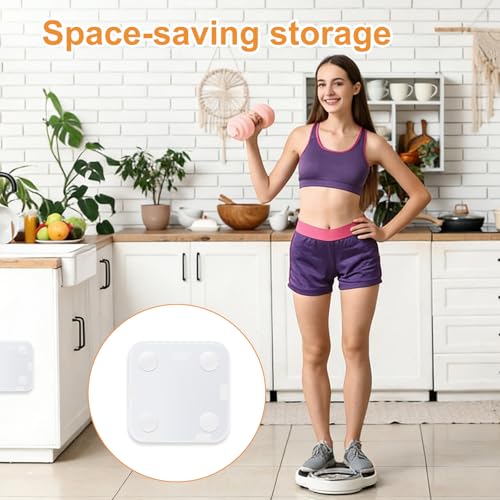 MOROBOR Scales Holder Wall Mounted 4 Pack Self Adhesive Smart Scale Stand Plastic Adjustable Wall Mount Fits for Home, Gym, Bathroom, Bedroom, Kitchen