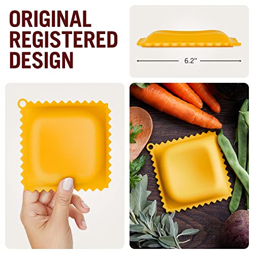 Monkey Business Ravioli Spoon Rest (3-Pack) - Silicone Kitchen Utensil Holder Set - Pasta-Shaped Heat Resistant Ladle Holders for Stove Top - Quirky Kitchen Decor Ravioli - Pack of 3