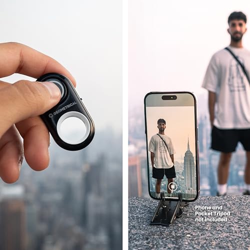 Bluetooth Shutter Remote by Geometrical Pocket Tripod Eclipse White