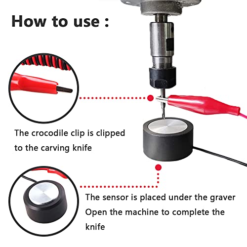 CNC Router Z-Axis Tool Setting Touch Probe Block Milling CNC Router Mill Zero Check Touch Plate for CNC Engraving Machines, With Wire End Caps (7 Packs)