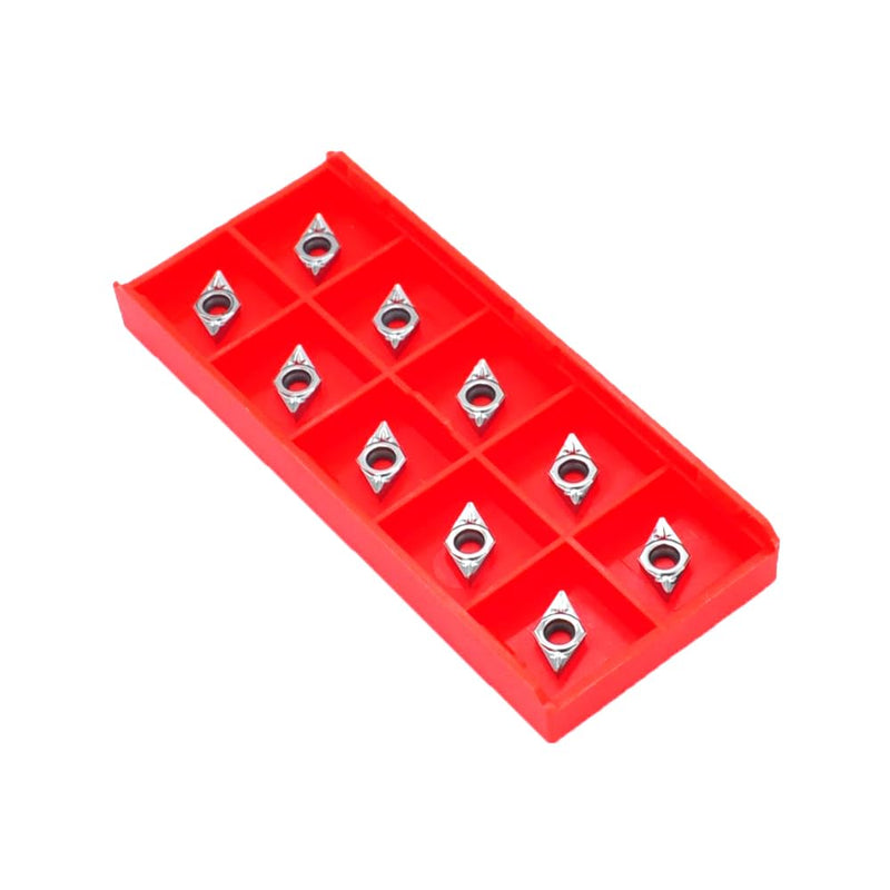 [Australia - AusPower] - Hopson Tools DCGT070204-ALU Indexable Inserts, HM Indexable Inserts for Machining Aluminium or Non-ferrous Metals (Pack of 10) DCGT070204-AL 