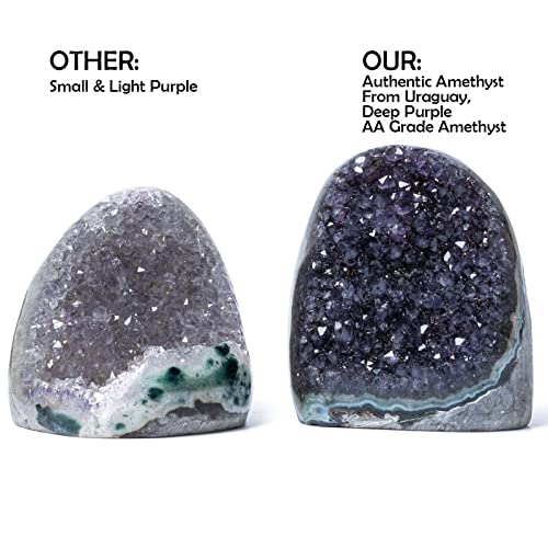 0.5-1 lb Natural Amethyst Geode, AA Grade Healing Crystal 0.5 Pound-1 Pound