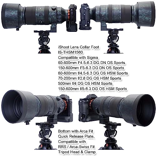 iShoot Lens Collar Replacement Foot Tripod Mount Ring Base Stand Socket TS-61 Compatible with Sigma 150-600mm f/5-6.3 DG OS HSM Sports, 70-200mm f/2.8 DG OS HSM Sports, 500mm f/4 DG OS HSM Sports