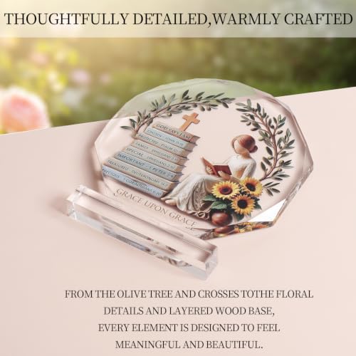 Christian Gifts for Women Birthday 5 Inch Bible Verse Desk Decor