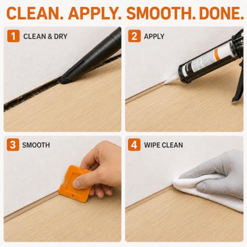 VICBTZT light oak wood floor gap filler for hardwood, laminate, vinyl, and LVP flooring