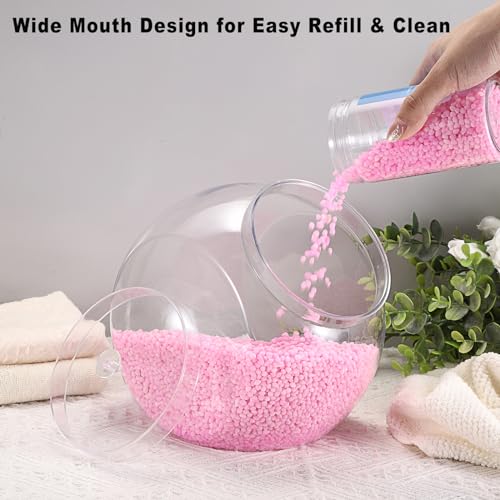 Sumnacon Laundry Pods Container with Lid Wide Mouth Laundry Room Organization Containers Plastic Food Storage Jar with Lid for Pantry Versatile Candy Jar or Cookie Containers for Kitchen (Pack of 2) 80 Ounces (Pack of 2)