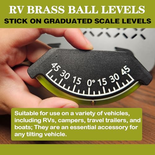 Geouniver RV level gauge ball inclinometer for camper trailers, 1-pack levels tool