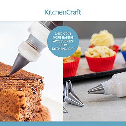 Stainless steel KitchenCraft cake lifter, 25cm, used for serving cakes, pies, and pastries with a wide flat blade.