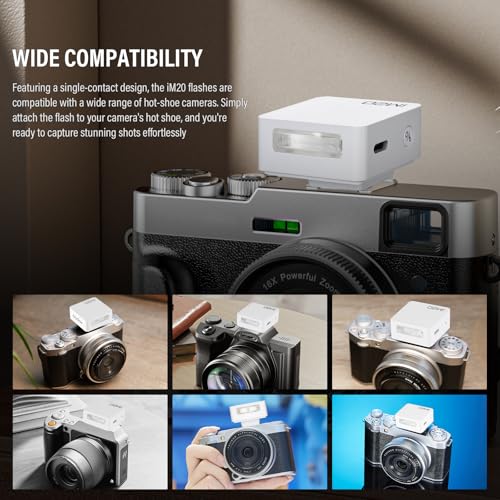 Godox iM20 Mini Flash for Sony zve10 Sony zv1 Ricoh gr3 470mAh White