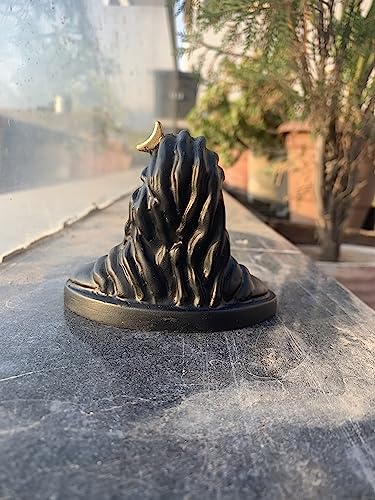BEXCO Handcrafted Adiyogi Shiva Statue – 4x4x4 Inch Matte Black Lord Mahadev Idol for Car Dashboard, Miniature Meditating Shiva Figurine & Decorative Showpiece for Living Room & Desk
