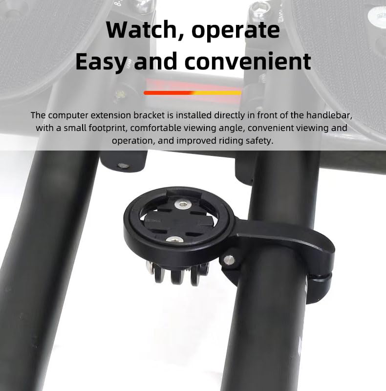 [Australia - AusPower] - GPS Computer Mount for Aero Bars, TT Bars, or Tri Bars for Road and Triathlon Bikes Compatible with Garmin, Wahoo, CatEye, and Bryton with GoPro Action Camera and Bike Light Attachment 