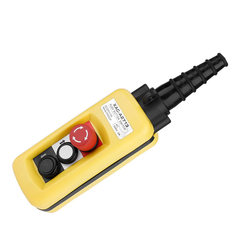 Crane Lift Control Switch XAC-A2713 Suspension Lifting Control Unit with Push Button Switch for Crane with Emergency Stop (2 Buttons) 2 buttons