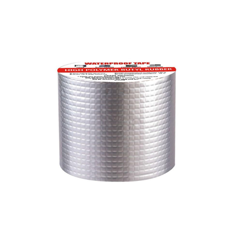 Butyl Tape for Roof Leak Repair, 50mmx5M Waterproof Sealing Tape Aluminium Foil Strong Self Adhesive Sealant Tape Seal Leak Proof Strip for Roof Crack RV HVAC Ducts Window Glass Boat Pipe Sealing