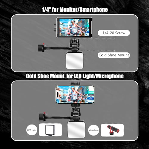 Metal Monitor Handle Phone Holder Compatible for DJI RS5-RS Stabilizer