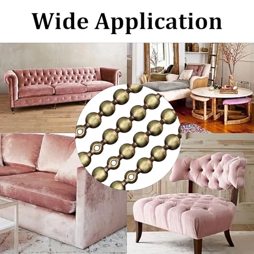 bociloy 1-meter brass upholstery tack strips with single tacks for sofa, headboard, chair, and furniture trim