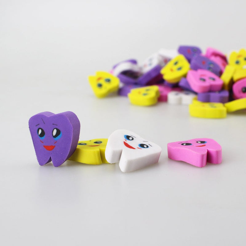[Australia - AusPower] - Airgoesin 50pcs Molar Shaped Tooth Rubber Erasers for Dentist Dental Clinic School Gift Dental Reward 