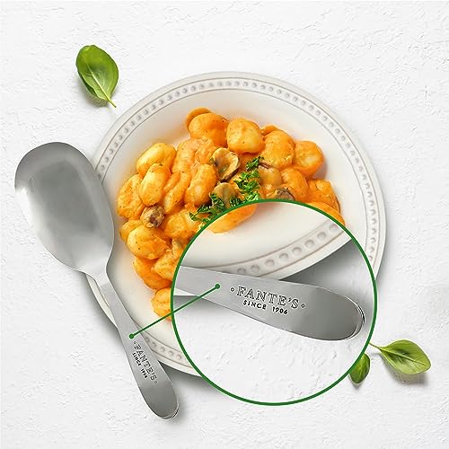 Fante's Pasta Serving Spoon, Stainless Steel, The Italian Market Original since 1906 (Pack of 2) Single (Pack of 2)