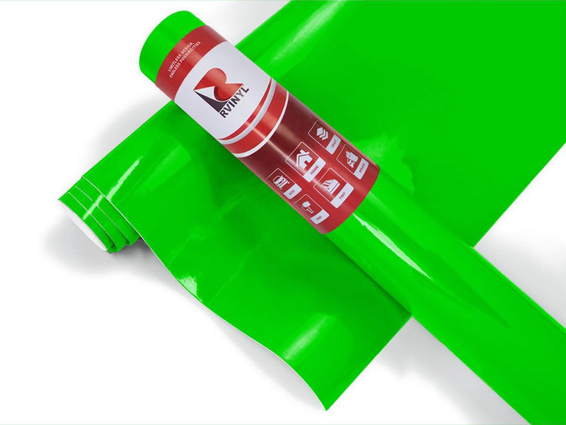 ORACAL 7510 Series Fluorescent Premium Cast Film in Green 069-12" x 5ft - High Visibility Graphic Vinyl Film Sheet Roll with Gloss Finish 12in x 5ft