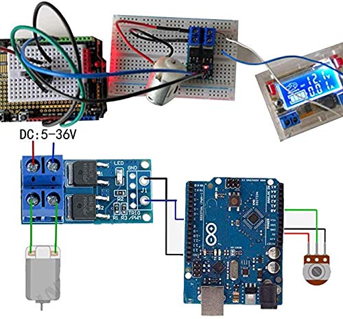 [Australia - AusPower] - 5PCS DC 5V-36V 15A(Max 30A) 400W Dual High-Power MOS Transistor Driving Controller Module FET Trigger Switch Drive Board 0-20KHz PWM Electronic Switch Control Board DC Motor Speed Controller 5 Pack 