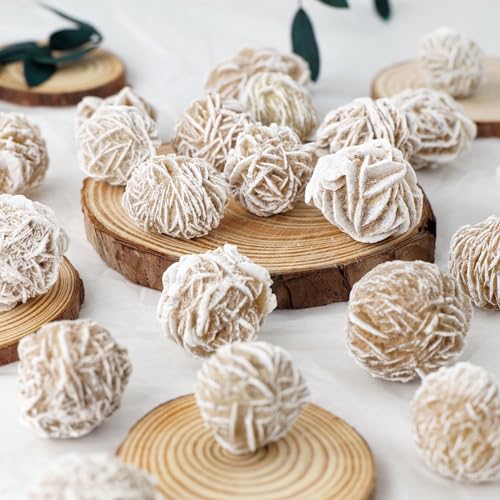 Apengshi 1/2lb Natural Desert Rose Selenite Crystal Rough Raw Stone Mineral Specimen Reiki Collection Energy Stone Home Decoration 0.5 lb