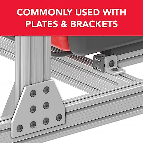 80/20 15 Series stainless steel 1/4-20 centered slide-in economy T-nuts for 1.5-inch aluminum extrusions, 25 pack