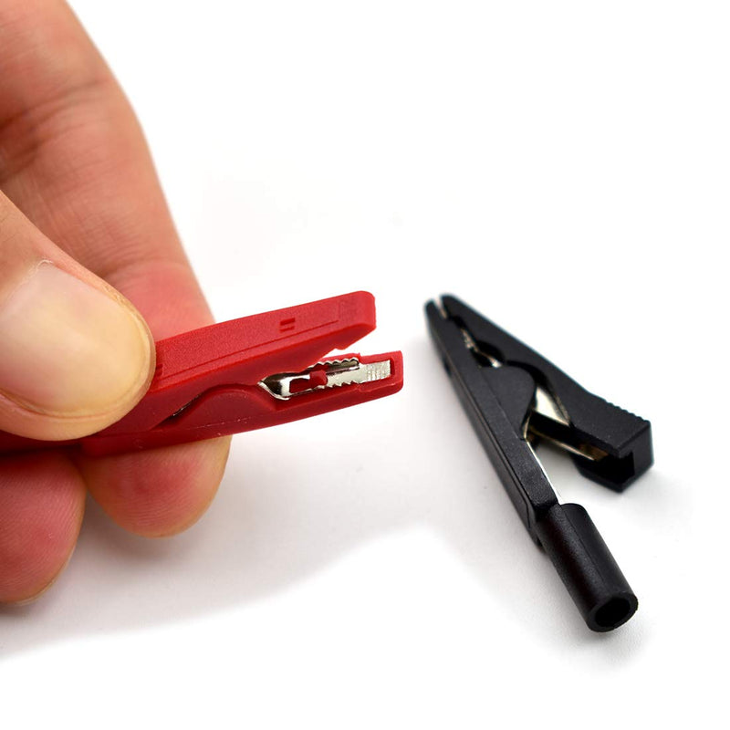 [Australia - AusPower] - 5Colors Insulated Mini Test Alligator Clips Crocodile Clamps for 2mm Test Probes, 2mm Banana Plugs Multimeter Electrical Testing 10Pcs 5 Colors 