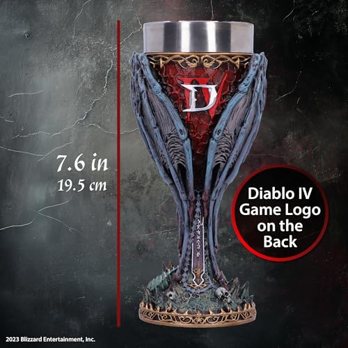 Nemesis Now Diablo IV Lilith Goblet, 19.5cm, Officially Licensed, Hand-Painted and Giftable, Premium Quality Collectible Chalice
