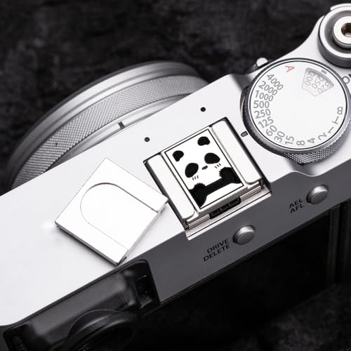 Camera Metal Hot Shoe Cover Protector Cap Cute Panda Compatible for Fujifilm X100VI X100V X-M5 X-E5 X-T4 X-T3 for Leica set