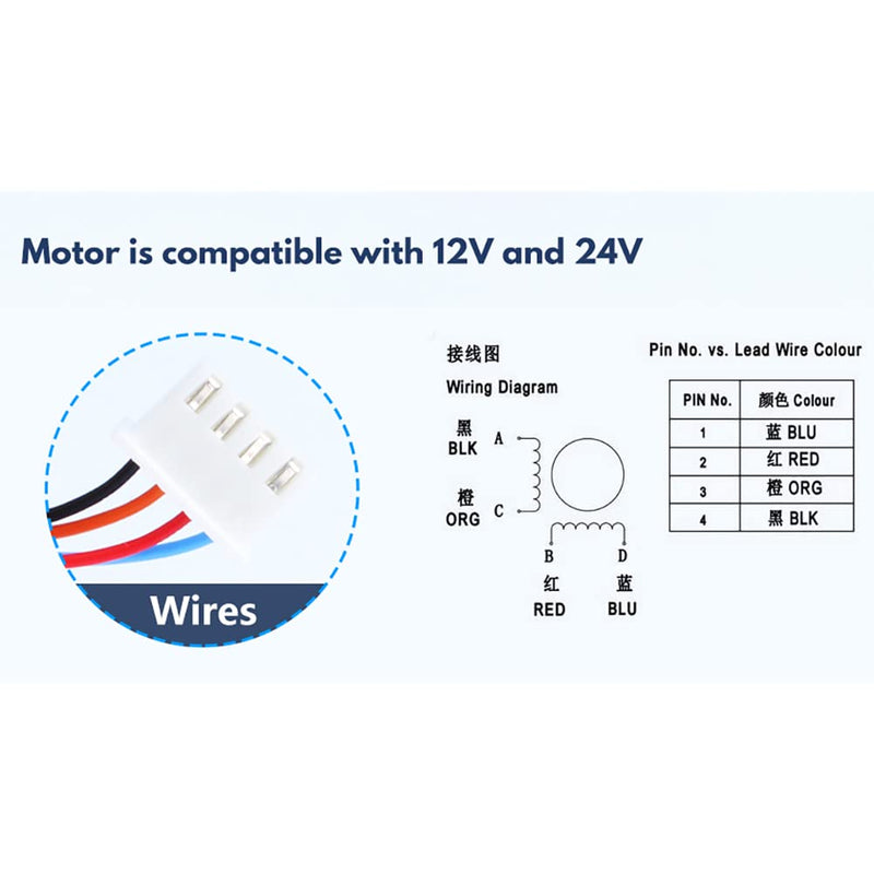 Moons NEMA14 36MM 17MM Enhanced Stepper Motor Compatible with Orbiter Extruder Sherpa Extruder, Ender 3 Pro/Voron 2.4 / BLV / CR10 3D Printer Direct Drive Upgrade