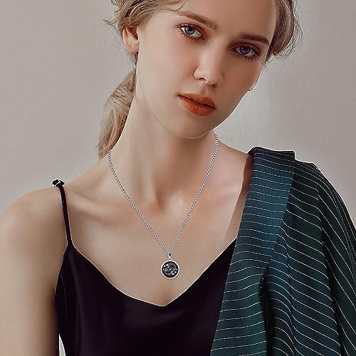 925 Sterling Silver Zodiac Constellation Necklaces for Men Women 2-Pisces (A-Retro Feb.19-Mar.20)