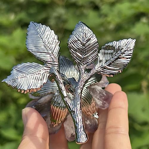 3.7" Raw Amethyst Crystal Crystal Tree Crystal Decor Natural Quartz Crystal Cluster Mineral Crystal Flowers Home Decor Gifts Crystals and Stones Desk Decorations(Amethyst)