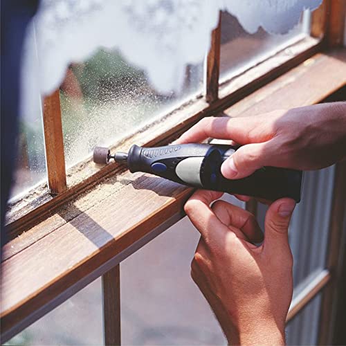 AUSTOR 132 Pieces Drum Sander Set with Free Box Including 120 Pieces Nail Sanding Band Sleeves and 12 Pieces Drum Mandrels for Dremel Rotary Tool