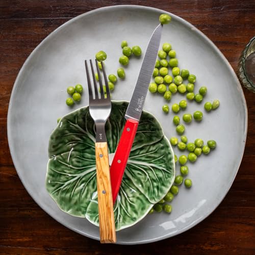 Opinel Sylve Dinner Fork, Riveted Wood, Single (Olivewood) Olivewood