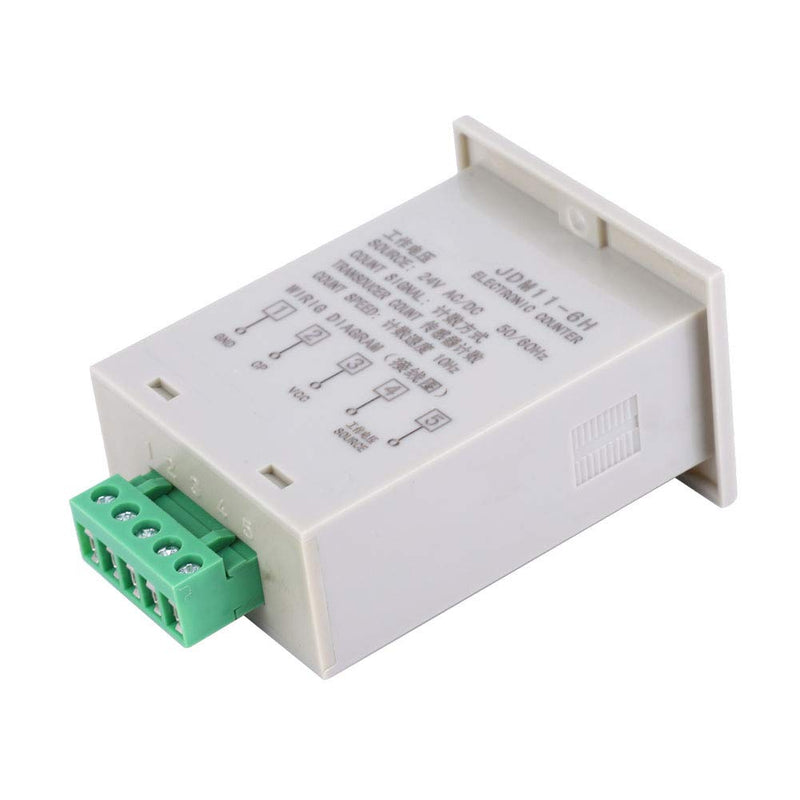 [Australia - AusPower] - JDM11-6H Electronic Counter 6 Digits LED Digital Display Counter Relay Converter Counting Professional Accessories (AC/DC24V) AC/DC24V 