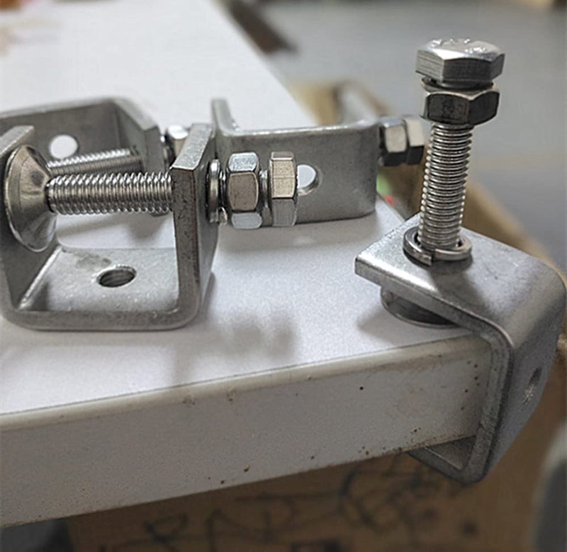 [Australia - AusPower] - 0-25Mm Mini Stainless Steel C Clamps for Mounting, 4Pcs Heavy Duty Woodworking U Clamp Set Tiger Clamp Tools with Stable Wide Jaw Opening & Protective Pads for Welding/Carpenter(4Pcs) 