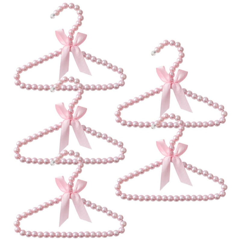 Luxshiny Baby Clothing Hangers 5 Pack Pearl Beaded Hangers for Baby Clothes Toddler Hangers for Closet Organizer Decorative Anti-Slip Nursery and Pet Clothes Hanger 9.84 X 7.48 X 0.39 in